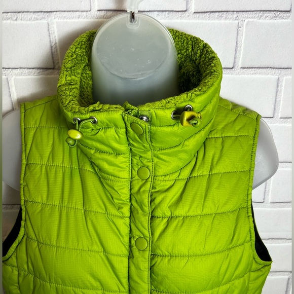 CALVIN KLEIN Performance women Lime Green Puffer Vest/size S - Picture 8 of 12